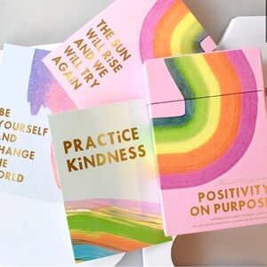 NEW! POSITIVITY ON PURPOSE - Sealed Box Of 24 Positive Cards Affirmati…